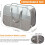 Panier à linge pliable à 3 compartiments, 150 L, gris 4