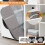 Panier à linge pliable à 3 compartiments, 150 L, gris 6