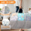 Panier à linge pliable à 3 compartiments, 150 L, gris 3