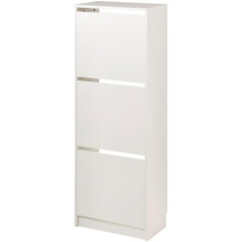ikea BISSA 3-Compartment Shoe Cabinet 49x28x135cm