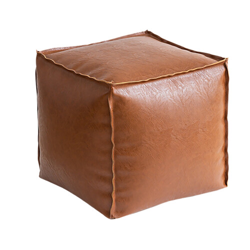 Puf otomano em couro sintético estilo marroquino de 45 cm (18 polegadas) 1