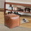Faux Leather Ottoman Pouf – Waterproof Durable Indoor 7