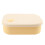 Lancheira de silicone com 3 compartimentos, amarela. 1