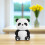 FRCOLOR Panda Spaarpot Decoratieve Blikken Muntcontainer voor 3