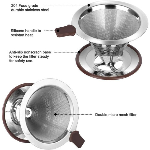 Filtre à café en acier inoxydable avec double micro-ondes 2