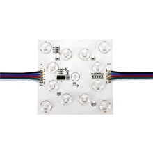 Lot de 10 Blocs Lumineux 512RGBCW, Caisson Lumineux LED Couleur 24 V à Film Souple, Source de Lumière D'Arrière-Plan Luxueuse, Pixels Couleur