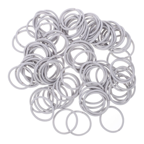 Élastiques à queue de cheval gris clair (100 pièces)