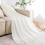 Soft Knitted Blanket with Fringe 180x130cm White 6