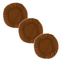 Housse de coussin ronde élastique en velours pour tabouret de bar (3 pièces)