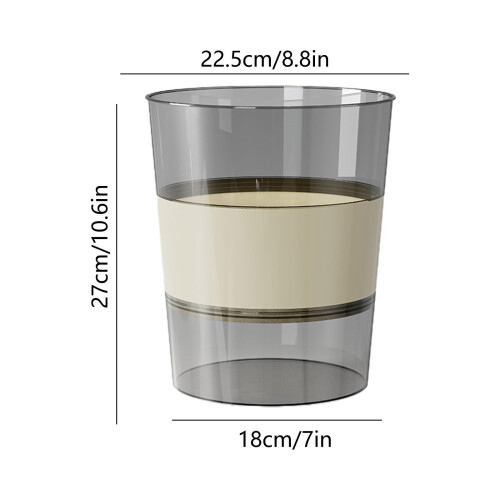 Coș de gunoi modular din plastic alb, 27x22x18 cm 2