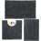 Halkfri badrumsmatta med chenille-PVC-baksida, 3 delar 1