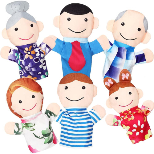 Set de 6 muñecos de trapo de peluche para bebé