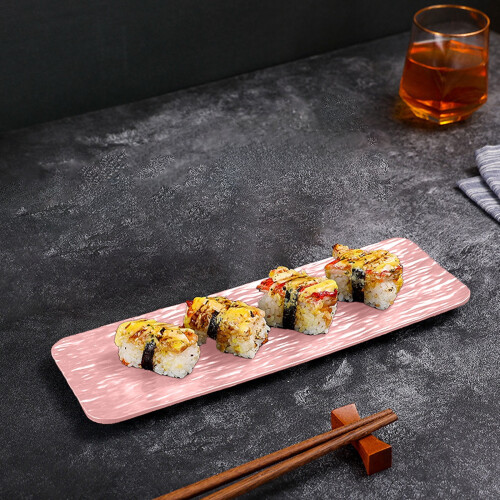 Plastic sushi- en taartschalen, 12-delige set