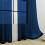 Voile Sheer Window Curtains Navy 41.7" W 1 Panel Grommet 4