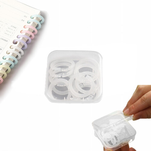 Anelli per raccoglitore ad anelli in plastica per fogli mobili, 20 mm, 20 pezzi