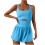 Women's moisture-wicking running romper sky blue S 1