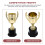 Ensemble de trophées géants dorés FRCOLOR en PVC 6