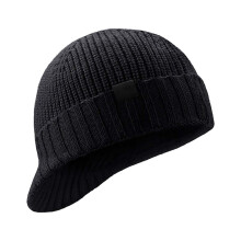Beanie Cniotáilte Olanna Dubha le Cluasáin d'Fhir