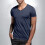 Herren-T-Shirt mit V-Ausschnitt, einfarbig, Kurzarm, Freizeit-Top 2
