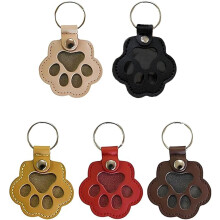 5PCS Dog Fur Storage Keychain, Paw-Shaped Leather Keyring, Pet Hair Keepsake – Memorial Gift for Pet Lovers, Compatible with All Keys