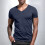 Herren-T-Shirt mit V-Ausschnitt, einfarbig, Kurzarm, Freizeit-Top 5