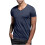 Herren-T-Shirt mit V-Ausschnitt, einfarbig, Kurzarm, Freizeit-Top 6