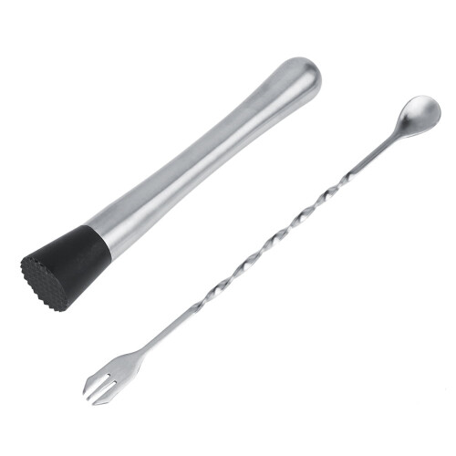 Edelstahl-Barbecue-Set mit Stößel und Doppelendstück