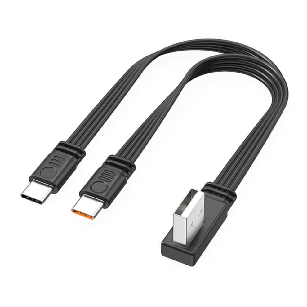 Usb-C Dual-Output Charging Cable 66W Fast Charge Angled 9122141479758