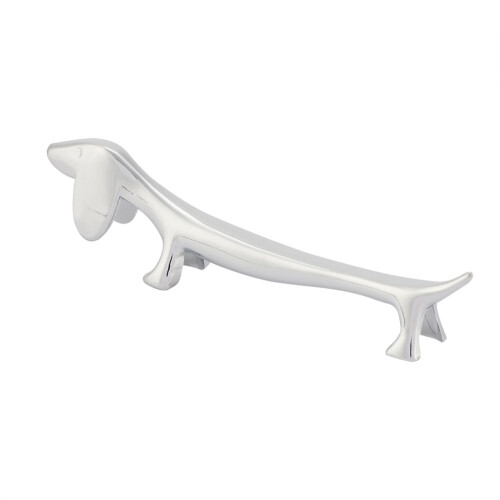 Hundeformet spisepinneholder i sinklegering, 1 stk.