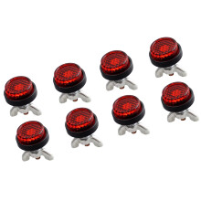 Motorcycle License Plate Reflective Mounting Bolts 4/8Pcs Set Corrosions Resistant Fasteners Secure Red Reflector