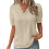 Beige blondetopp med hule korte ermer, dame, L 2