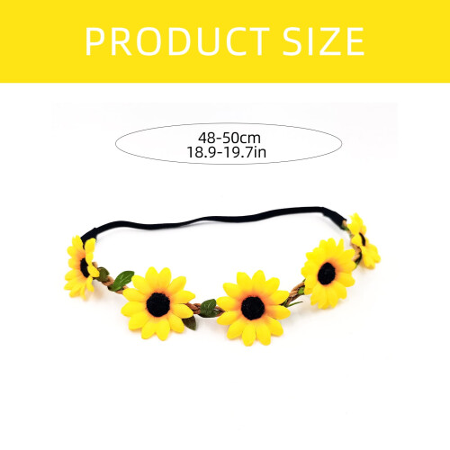 Elastisches Haarband mit Blumenmuster für besondere Anlässe 2