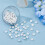 Hvide knapper med silkeform, plastikskaft, 100 stk. 4