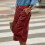 Damshorts med hög midja, röd XL 5