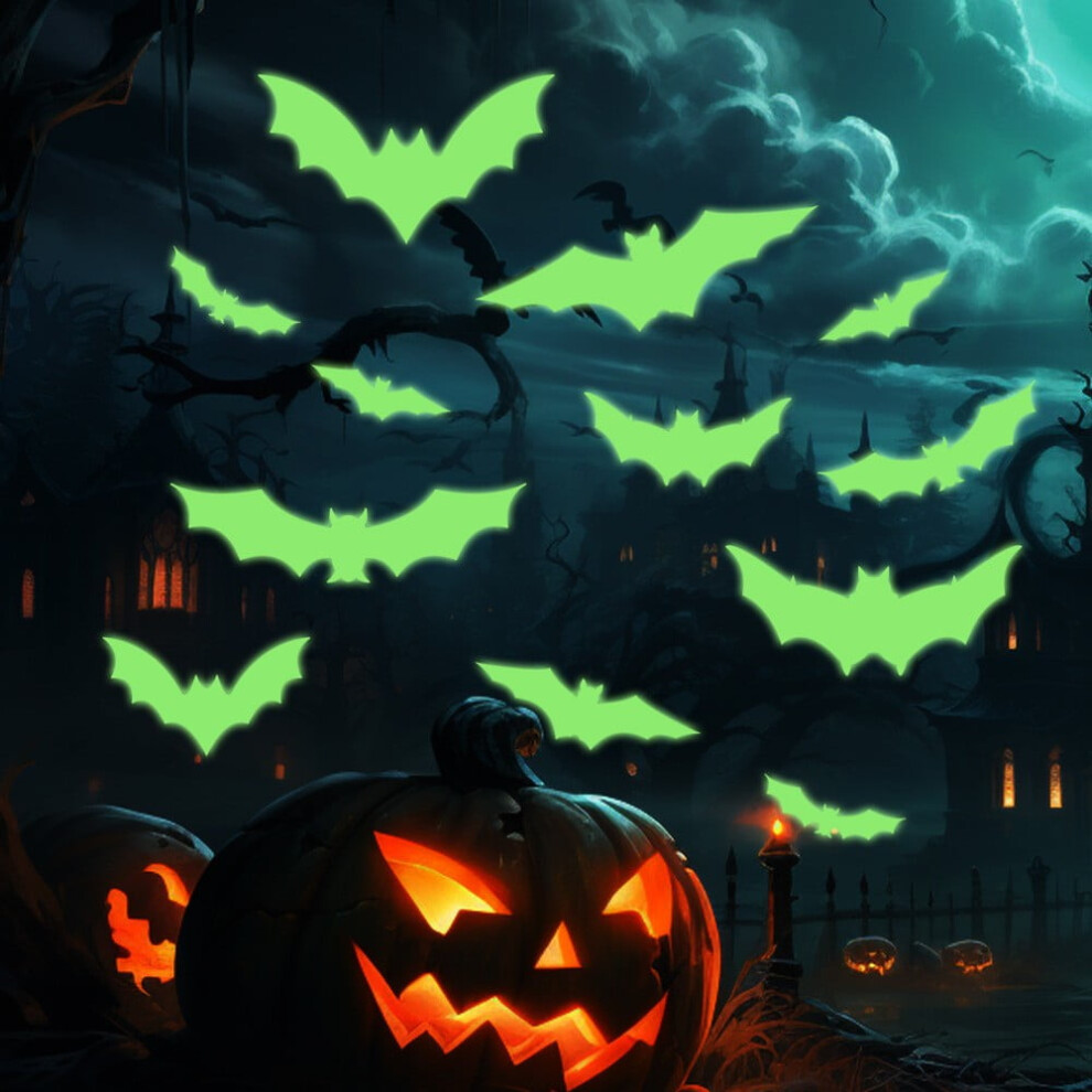 Bobomoti Glow-In-The-Dark Bat Window Clings 6 Pcs 975221965332