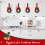 Weihnachts-Küchenschrankkränze, Samt, Rot, 10 Stück 3
