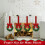 Weihnachts-Küchenschrankkränze, Samt, Rot, 10 Stück 6
