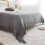 Knitted Throw Blanket Soft Fringe 150x200cm 5