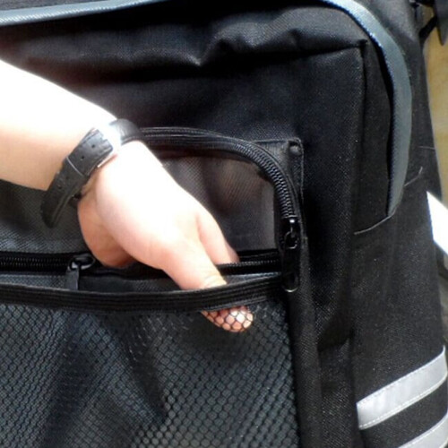 Double Panniers Bag for Bicycle Rear Rack Black 2