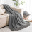 Knitted Throw Blanket Soft Fringe 150x200cm 6