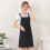 Grembiule da cucina nero regolabile da donna con tasche 5