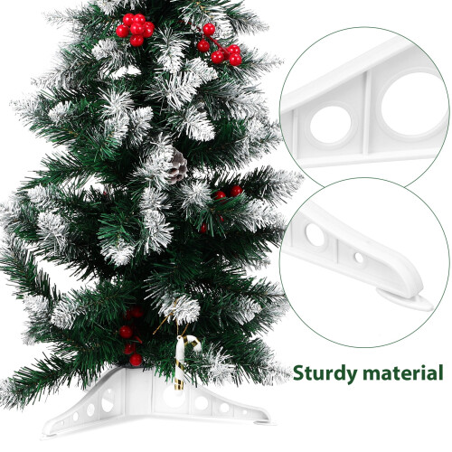 Tree Holder Stand White Plastic 1 Set 1