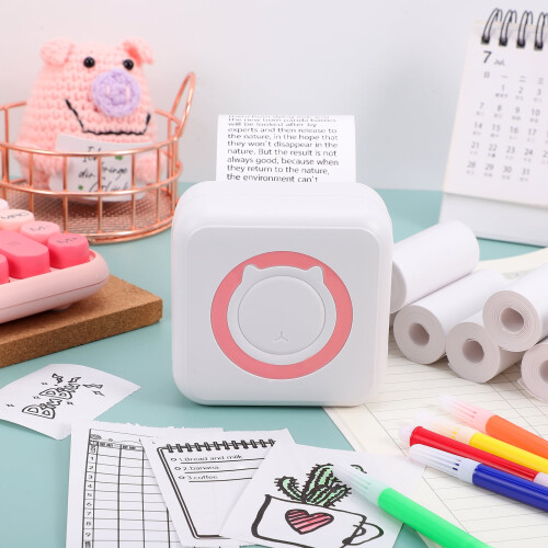 Portable Label Maker Printer Usb Label Printer White 16-Pcs 1