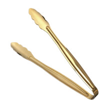 Mini pinzas de servir de acero inoxidable dorado de 15 cm (6 pulgadas)