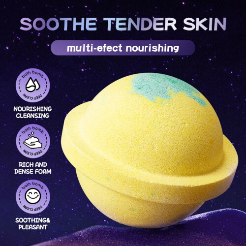 (Orange Blue) Cleaning Scented Bath Balls, Planetary Bath Salt Balls 2