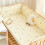 (120×28cm, N07) Breathable Cot Bumper, Cot Side Cushions, 360 Adjustable Padding with Headboard Protector, Anti-Suffocation Crib 1