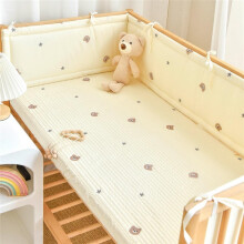 (150×28cm, N01) Breathable Cot Bumper, Cot Side Cushions, 360 Adjustable Padding with Headboard Protector, Anti-Suffocation Crib