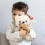 Orsetto di peluche bianco con cappello, 20 cm 6