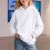 Mädchen-Hoodie, einfarbig, lässig, langärmelig, mit Taschen 4