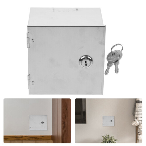 Caixa de tomada externa Aloha Metal em aço inoxidável com trava 1
